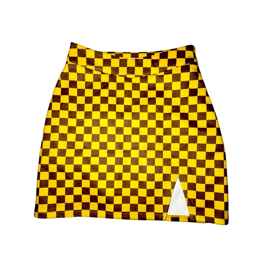 Pretty Garbage Checkered Mini Skirt